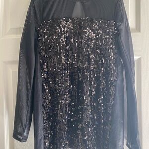 Weissman Black Sequin Top
